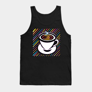 Hot Coffee Pop Art Tank Top